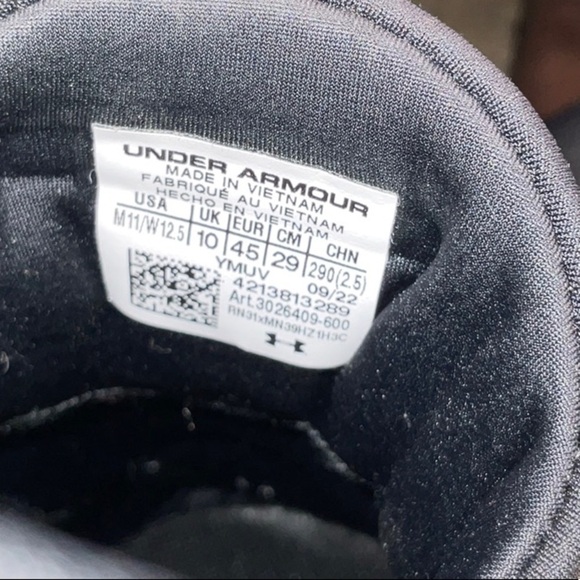 UNISEX Women’s 12.5 men’s 11 under armor slip speed sneakers - Picture 4 of 5